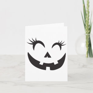 Cartão Eyelashes - Traje de Halloween - Traje de Abóbora