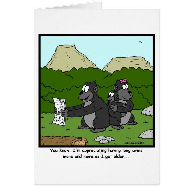 Cartão Eyesight de Failing: Desenhos animados do gorila (Frente)