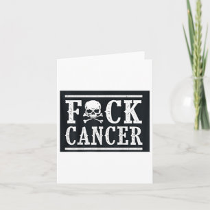 Cartão F Cancer Crânio E Crossbones Esqueleto Raça