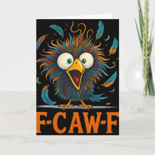 Cartão F-caw-f Engraçado Frango Desarrumado Pássaro Galo