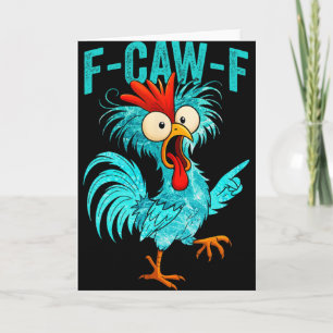 Cartão F-caw-f Galo Engraçado Frango Fazenda Animal Humor
