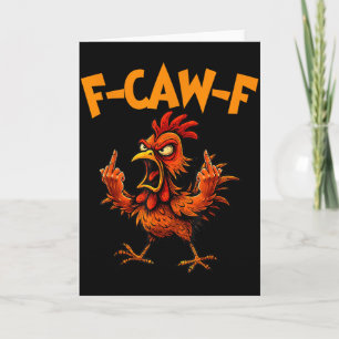 Cartão F Caw F Galo Pássaro Engraçado Fcawf Domador de Ga