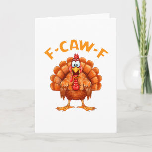 Cartão F-caw-f Humor de Frango Engraçado F-caw-f Meme de
