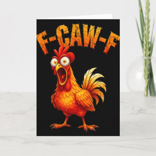 Cartão F-caw-f Humor Engraçado de Frango F-caw-f Citação
