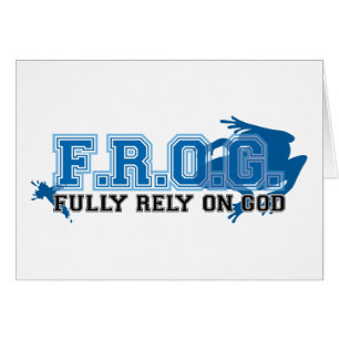 Cartão F.R.O.G. - Confie inteiramente no deus (azul)