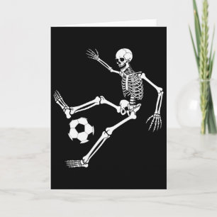 Cartão Fã de Fantasia de Futebol de Esqueleto para o Hall