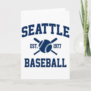 Cartão Fã do Time Esportivo de Beisebol de Seattle Vintag
