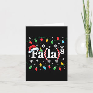 Cartão Fa (la) 8 Natal engraçado Papai Noel Fa La Profess