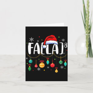 Cartão Fa (la) 8 Natal engraçado Papai Noel Fa La Profess