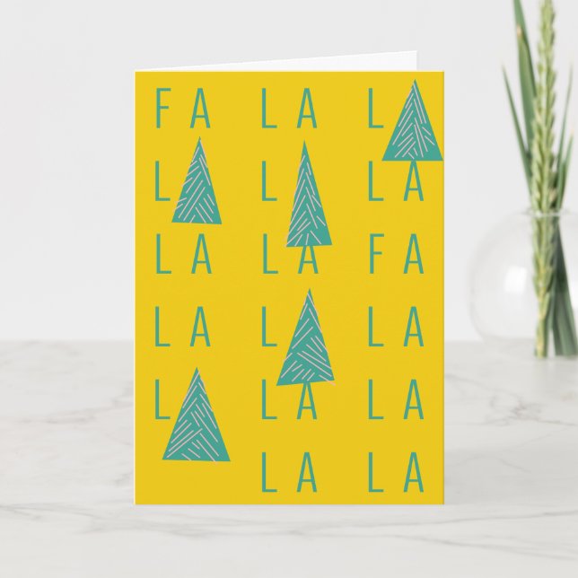 CARTÃO FA LA LA FLORESTA DE NATAL (Frente)