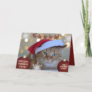 Cartão Fa-La-La-La-La Seu Feriado De Fotos Pets