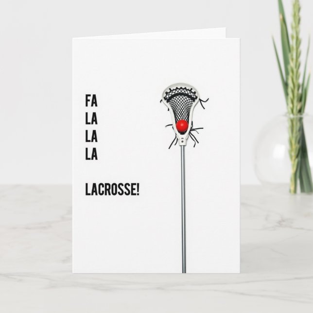 Cartão Fa La La Lacrosse Holiday Card (Frente)