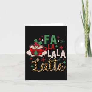 Cartão Fa La La Latte Engraçado Café Natal Amantes