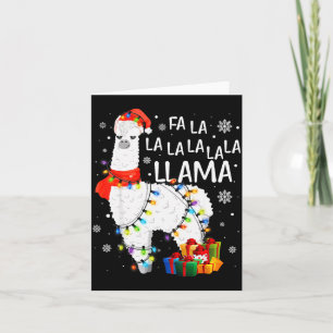 Cartão Fa La La Lhama Natal Divertido Amante de Llama Nat