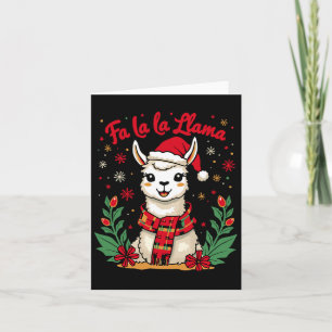 Cartão Fa La Llama Funny Llama Christmas Alpaca Animal