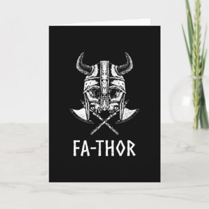 Cartão Fa-Thor Nórdico Viking Skull Pai Pai