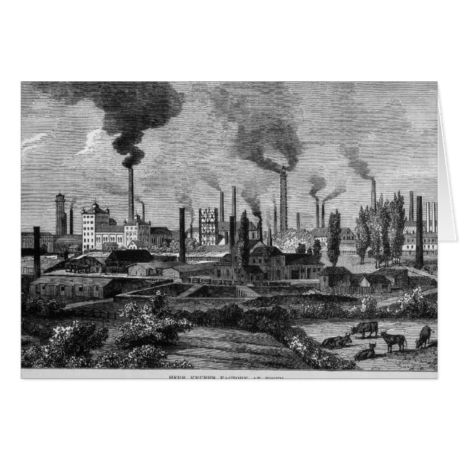 Cartão Fábrica do Sr. Krupp em Essen, Alemanha (Frente Horizontal)