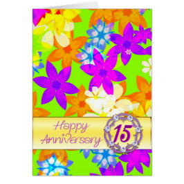 Cartão Fabuloso 15 de flores para um casal