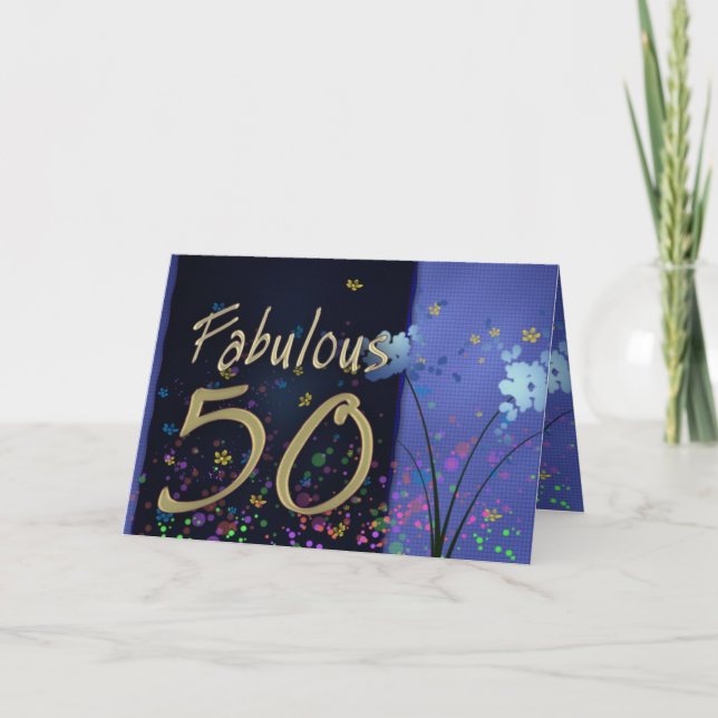 Cartão Fabuloso 50º aniversário! (Frente)