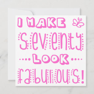 Cartão Fabuloso 70 Birthday