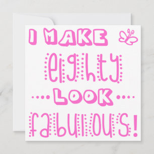 Cartão Fabuloso 80 Birthday