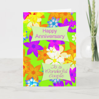 Cartão Fabuloso aniversário de flores para um casal