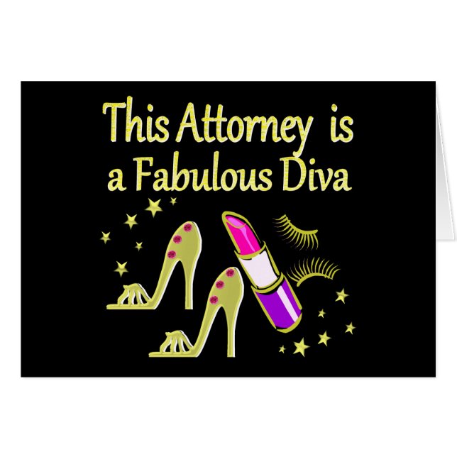 CARTÃO FABULOSO ATTORNEY DIVA DESIGN (Frente horizontal)