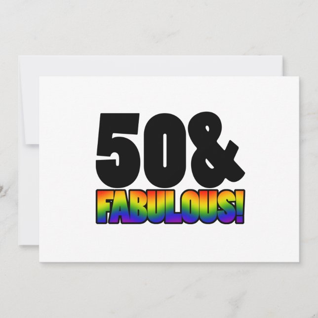 Cartão Fabuloso Gay 50º aniversário (Frente)