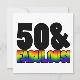 Cartão Fabuloso Gay 50º aniversário