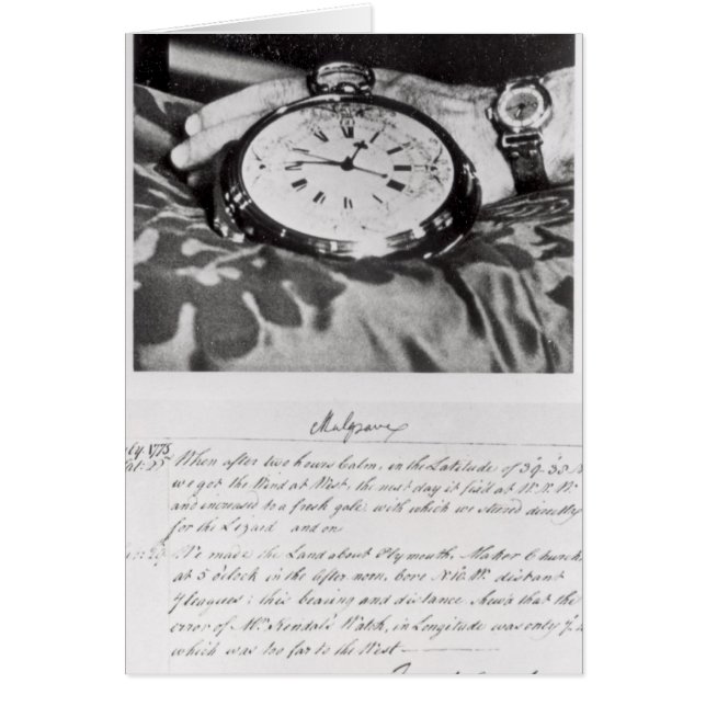 Cartão Fac-símile do cronómetro do bolso (Frente)