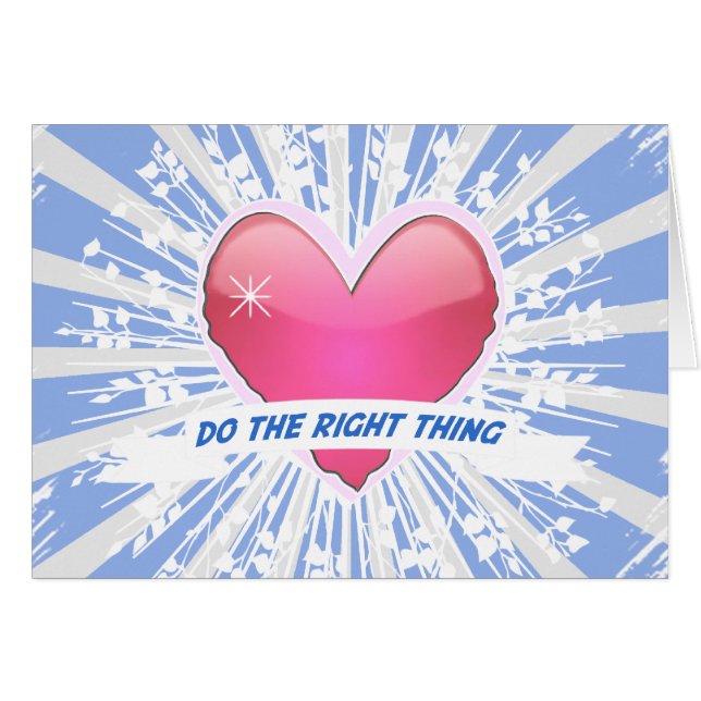 Cartão Faça a coisa certa (Frente Horizontal)