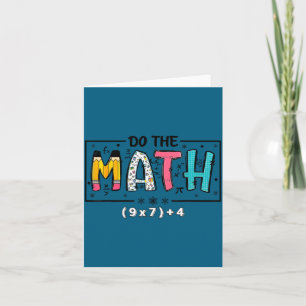 Cartão Faça a Matemática da Camisa 67 Professor de Matemá