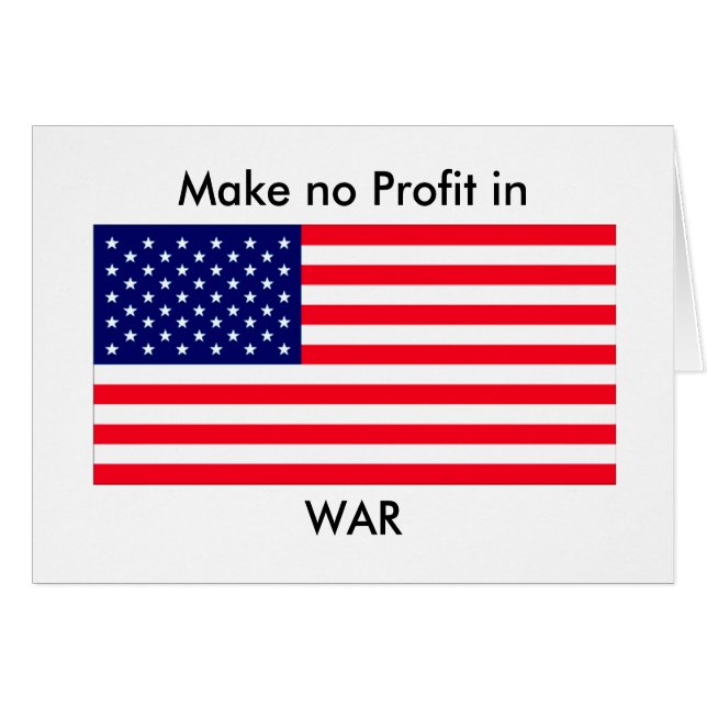 Cartão Faça a nenhum lucro no jGibney da GUERRA o soldado (Frente Horizontal)