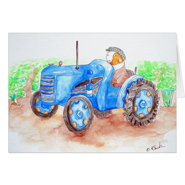 Cartão Faça a pintura de pinheiro-guincho do fazendeiro (Frente horizontal)