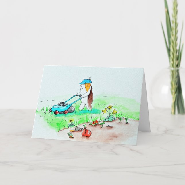 Cartão Faça a pintura do jardineiro na Guiné (Frente)