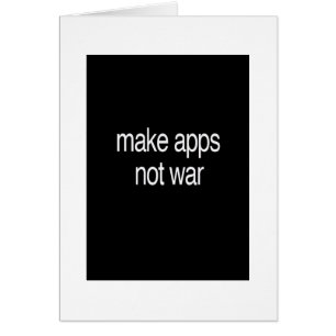 Cartão faça apps, não guerra