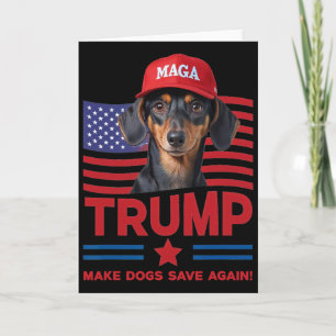 Cartão Faça Cachorros Salvarem Novamente Divertido Trump