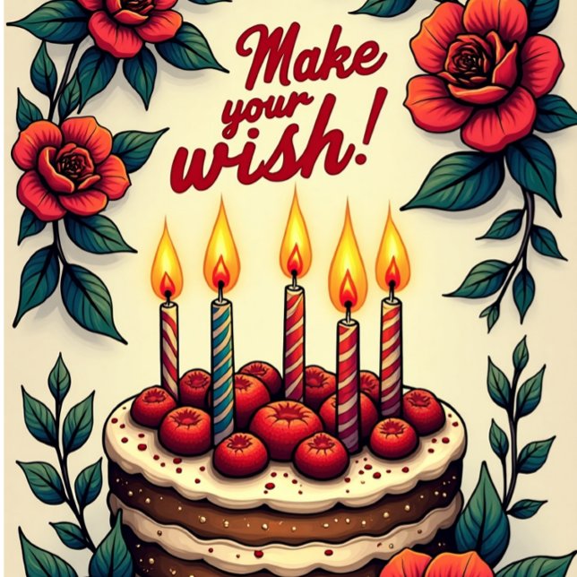 Cartão Faça com que a Fada de Aniversário do Seu Desejo s (Criador carregado)