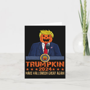 Cartão Faça Excelente de Halloween novamente Trump 2024 T