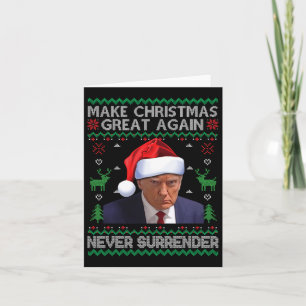 Cartão Faça Excelente De Natal Novamente Trump Mug Shot N