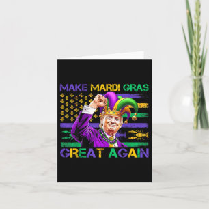 Cartão Faça Excelente Mardi Gras Novamente Sinalizador Tr