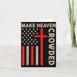 Cartão Faça o Céu Lotado Bandeira Americana Cristã Patrió
