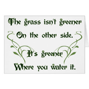 Cartão Faça o mais verde de grama