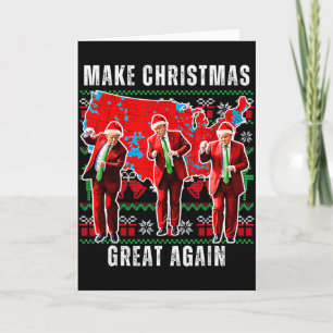 Cartão Faça o Natal Grande Novamente Trump Pijamas Feio _