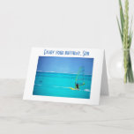 CARTÃO FAÇA O QUE TE FELIZ, FILHO... DESEJOS DE ANIVERSÁR<br><div class="desc">Este cartão é perfeito para o FILHO E O WINDSURFER ou ATLETE que você quer dizer "Aproveite o que quiser no seu aniversário"</div>