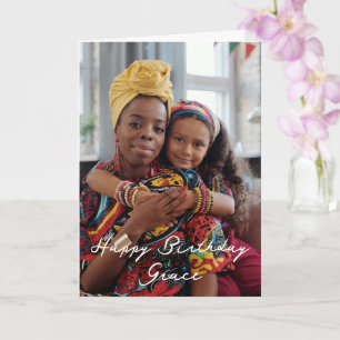 Cartão Faça sua própria foto feliz aniversário personaliz