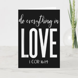 Cartão Faça Tudo Com Amor 1 Cor 16_14 Versículo Bíblico C