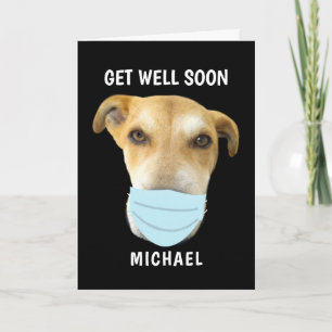Cartão Faça um bom cachorro na máscara de rosto personali