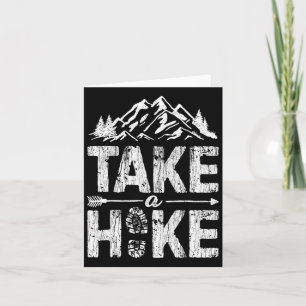 Cartão Faça Um Caminho Ao Ar Exterior Caminhando O Hiker