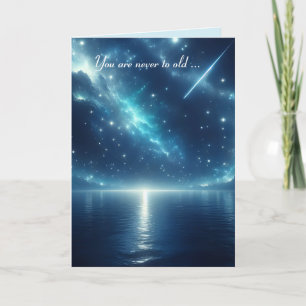 Cartão Faça Um Desejo Em Um Aniversário De Estrela